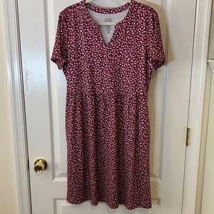 Craft & barrow burgundy travel knit dress